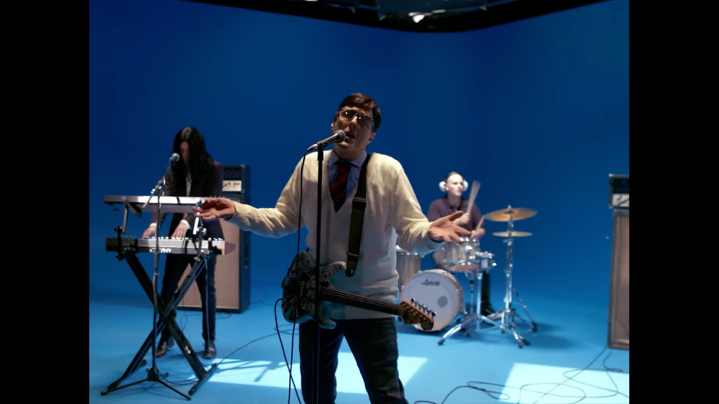 weezer music video green screen studio