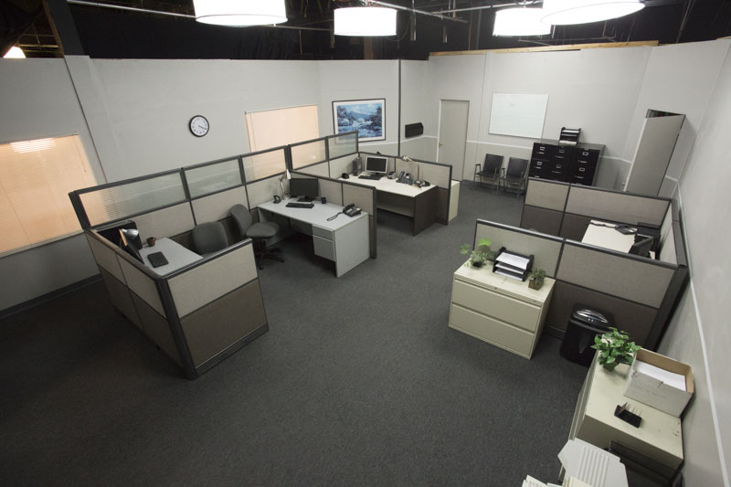 office set for filming in los angeles