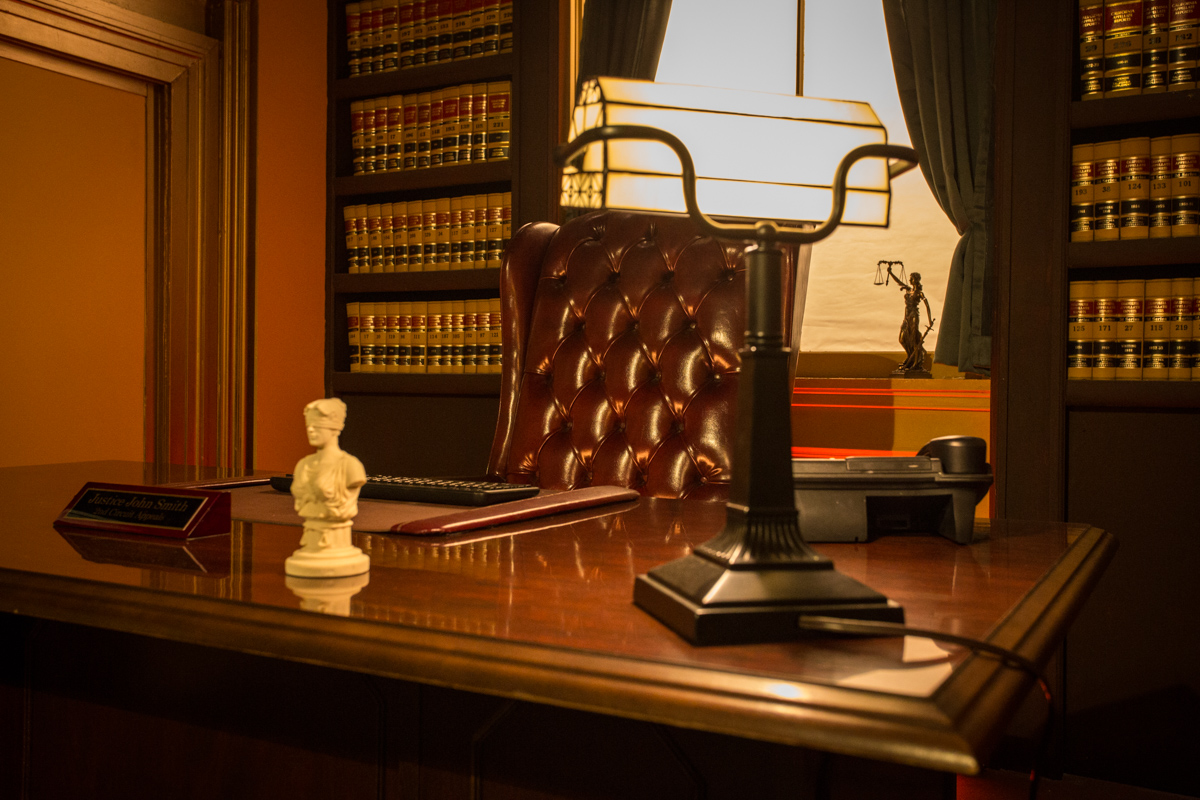 Courtroom Standing Set LA Court Room, Judges Chambers