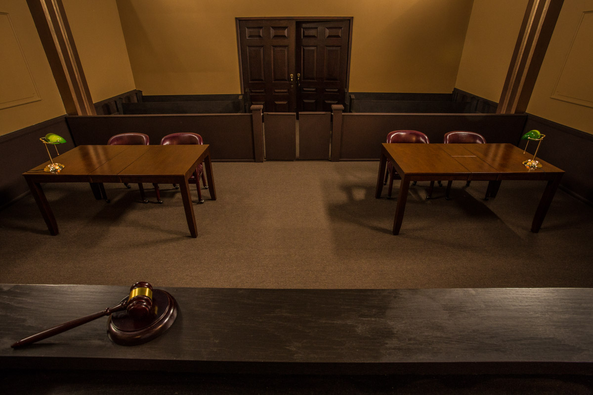 Courtroom film stage