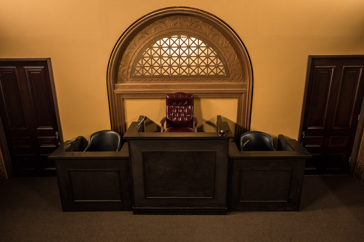 Courtroom location for filming