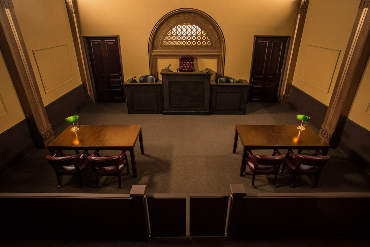 Law court for filming