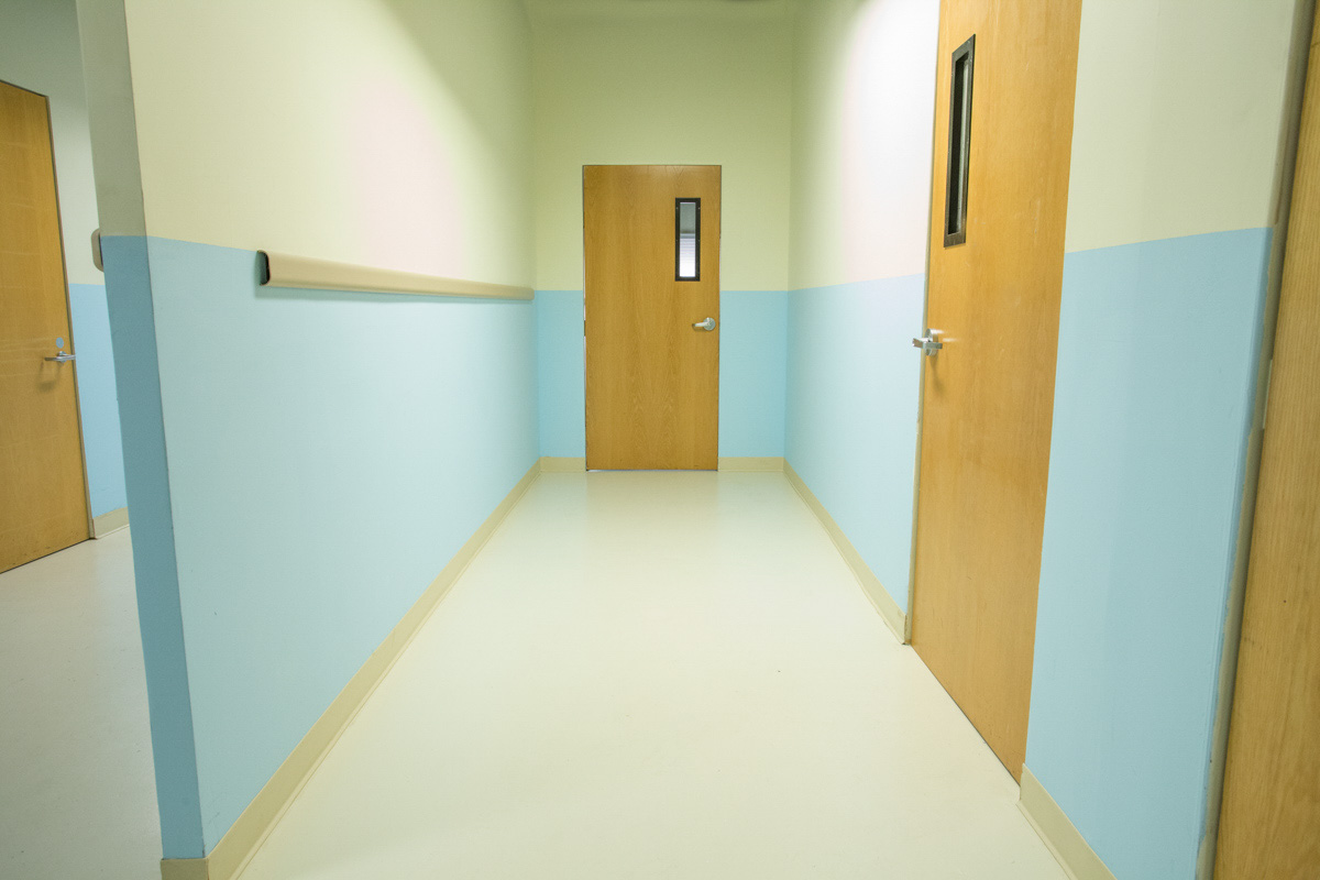 Hospital hallway for filming in LA