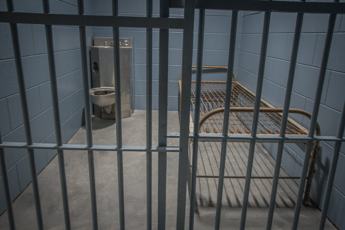 Jail cell scene for filming in LA