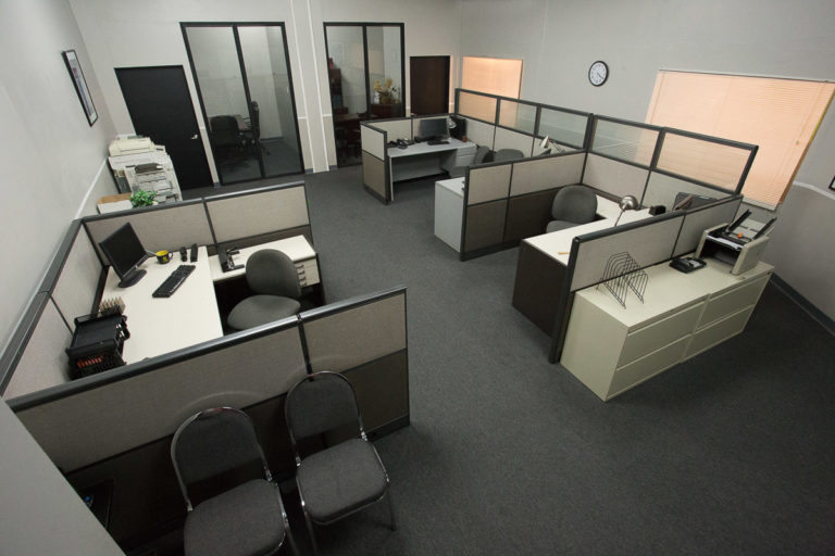 Cubicle office for filming