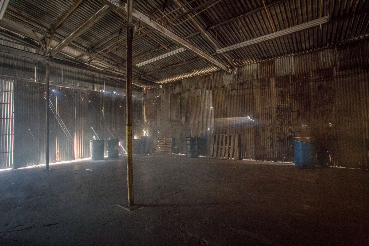 Warehouse studio for filming