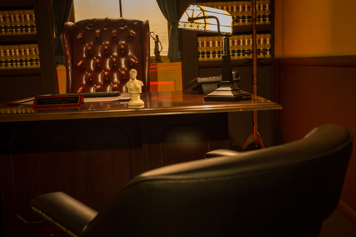 Judges office studio for filming